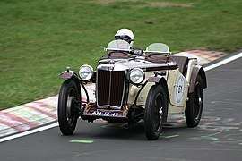 MG TA from 1936 in motion on Nürburgring