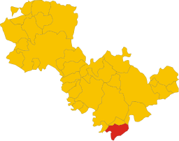 Calvi dell'Umbrias läge i Terni