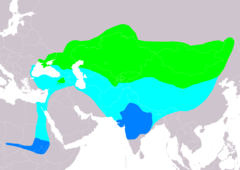 Distribución de Anthropoides virgo