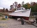 Deadrise workboat Barbara J at Tyler's Beach near Smithfield, VA.