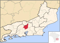 Localização de Petrópolis no Rio de Janeiro