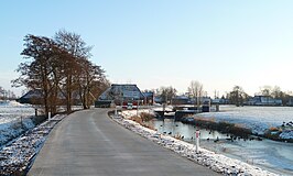 Kombord aan de toegangsweg vanuit de richting Stroobos in 2010