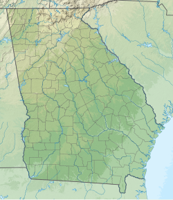 Map showing the location of Providence Canyon State Outdoor Recreation Area (Little Grand Canyon)