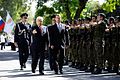 LOK raiders at a welcoming ceremony of Dmitry Medvedev