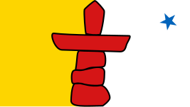 ᓄᓇᕘᑉ ᓴᐃᒻᒪᑎ (Flag of Nunavut / Drapeau du Nunavut) (**)