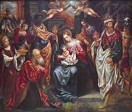 Adoration des Mages par Hendrick de Clerck, 1614.