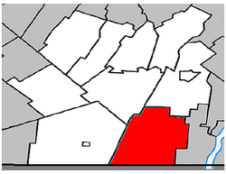 Location within Les Jardins-de-Napierville RCM