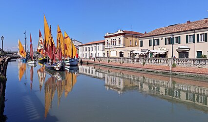 Historic sailing ship, Maritime Museum of Cesenatico, Italy.