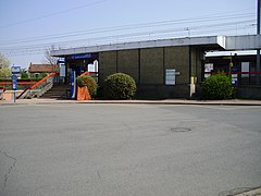 La gare vue du côté nord (zone d'activités SILIC).