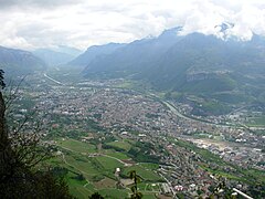 A Trento, vista dal monte Calisio