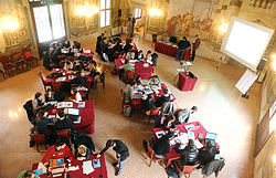 "Students from University of Padua and IUAV Venice during the Europeana Fashion Editathon in Stra" by Niccolò Caranti.