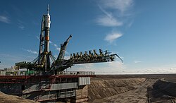 Expedition 43 Soyuz Rollout (201503250009HQ)