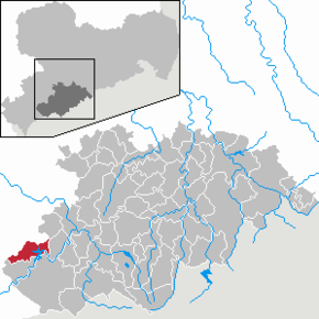 Poziția Stützengrün pe harta districtului Erzgebirgskreis