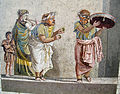 Image 8Trio of musicians playing an aulos, cymbala, and tympanum (mosaic from Pompeii) (from Roman Empire)