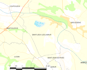 Poziția localității Saint-Lieux-lès-Lavaur