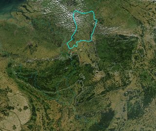 Satellitenbild des Niederrheinischen Tieflandes