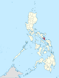 Mapa ng Pilipinas na magpapakita ng lalawigan ng Sorsogon