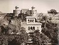 Hazuri bagh pavilion in 1870, with Lahore Fort in background