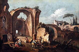 Ruines d'un bâtiment voûté Gallerie dell'Accademia de Venise