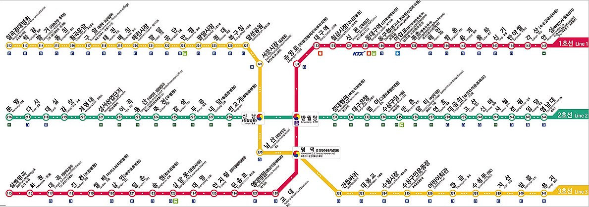 대구 도시철도 노선도