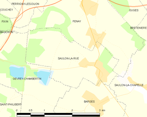 Poziția localității Saulon-la-Rue