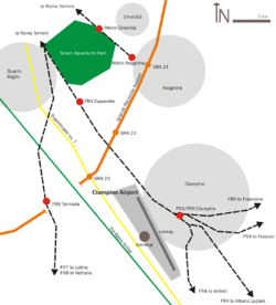 Aeroporto di Roma-Ciampino - Localizzazione