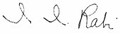 signature d'Isidor Isaac Rabi