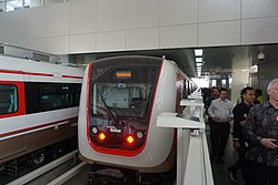 Jakarta LRT at Boulevard Utara station