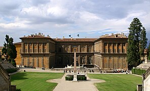 La facciata di Palazzo Pitti sul Giardino di Boboli