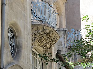 Français : Balcon du 22, rue Sleidan