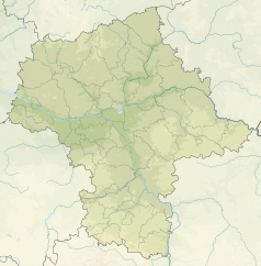 Mapa konturowa województwa mazowieckiego, po lewej znajduje się punkt z opisem „ujście”