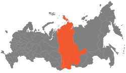 Map of East Siberian Economic Region