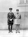 Senior British and French officers in 1925 showing contrasting styles of formal uniforms.