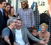 Two and a Half Men cast and Chuck Lorre in September 2011.jpg