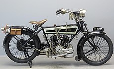 AJS Model D uit 1915 met "AJS Scientific Frame".