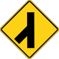 W2-3aL Side road at an obtuse angle left