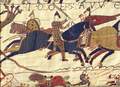 Image 45Depiction of the Battle of Hastings (1066) on the Bayeux Tapestry (from History of England)