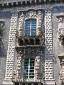 Kolossal­pilaster mit Diamant­stein­quaderung. Catania, Universität