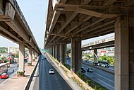 Borommaratchachonnani Road with elevated frontage road above.