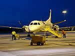 En Saab 340 från Skyways på plattan