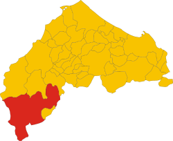 Fabriano within the Province of Ancona