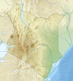 Location of Lake Kenyatta in Kenya.