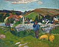 Paul Gauguin: Bretonische Landschaft mit Schweinehirt