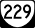 State Route 229 marker