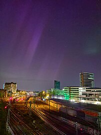 Auroranın Vaihingen, Almanya'dan görünüşü (49°K)