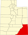 State map highlighting San Juan County