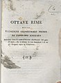 Ottave rime, 1793