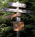 Nationalpark Harz, Wegweiser nahe der Leistenklippe