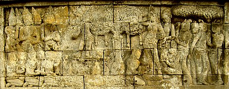 Lalitavistara - 047 S-28, Queen Maya gives Birth (8599312226).jpg