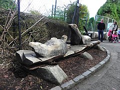 Sea-lion woodcarving, Belfast Zoo - geograph.org.uk - 1848056.jpg